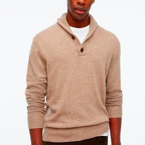 J. Crew Beige Mock Neck Button Sweater